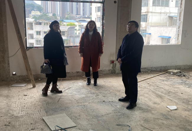 党委书记陈荣强带队开展校园安全和文明城市创建工作检查